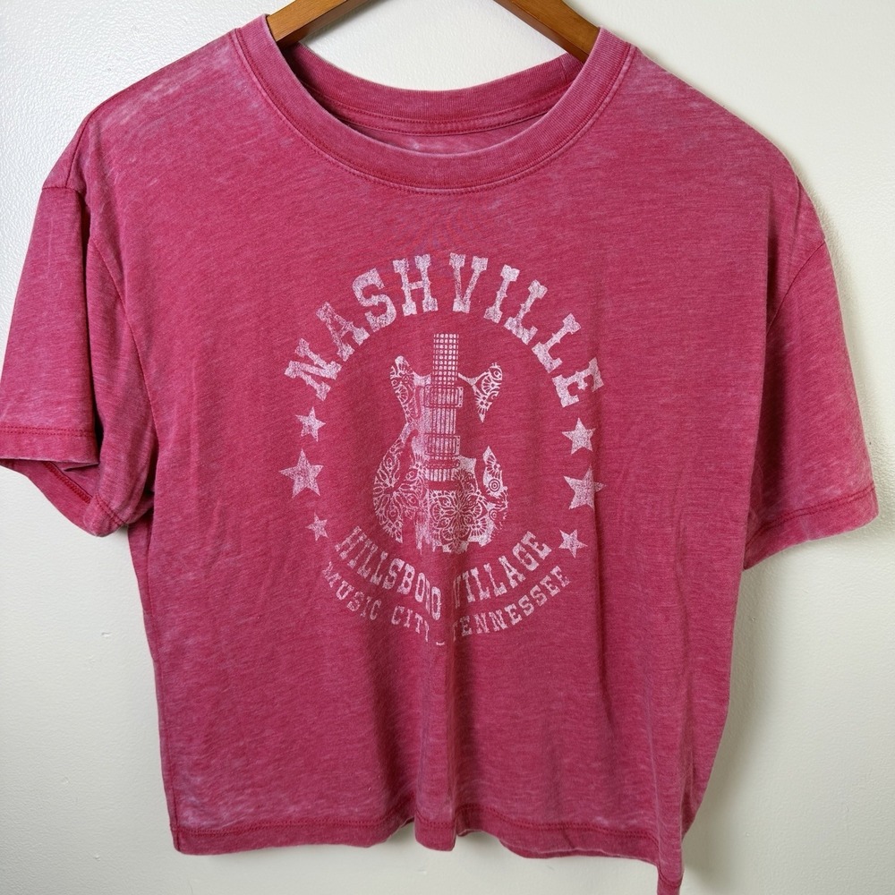 Social Culture Nashville Music City Rock Star Guitar Graphic T Shirt Women's S